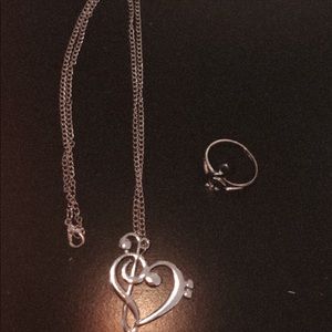 2 Piece Music Note Jewlery